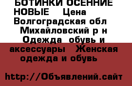 БОТИНКИ ОСЕННИЕ НОВЫЕ  › Цена ­ 700 - Волгоградская обл., Михайловский р-н Одежда, обувь и аксессуары » Женская одежда и обувь   